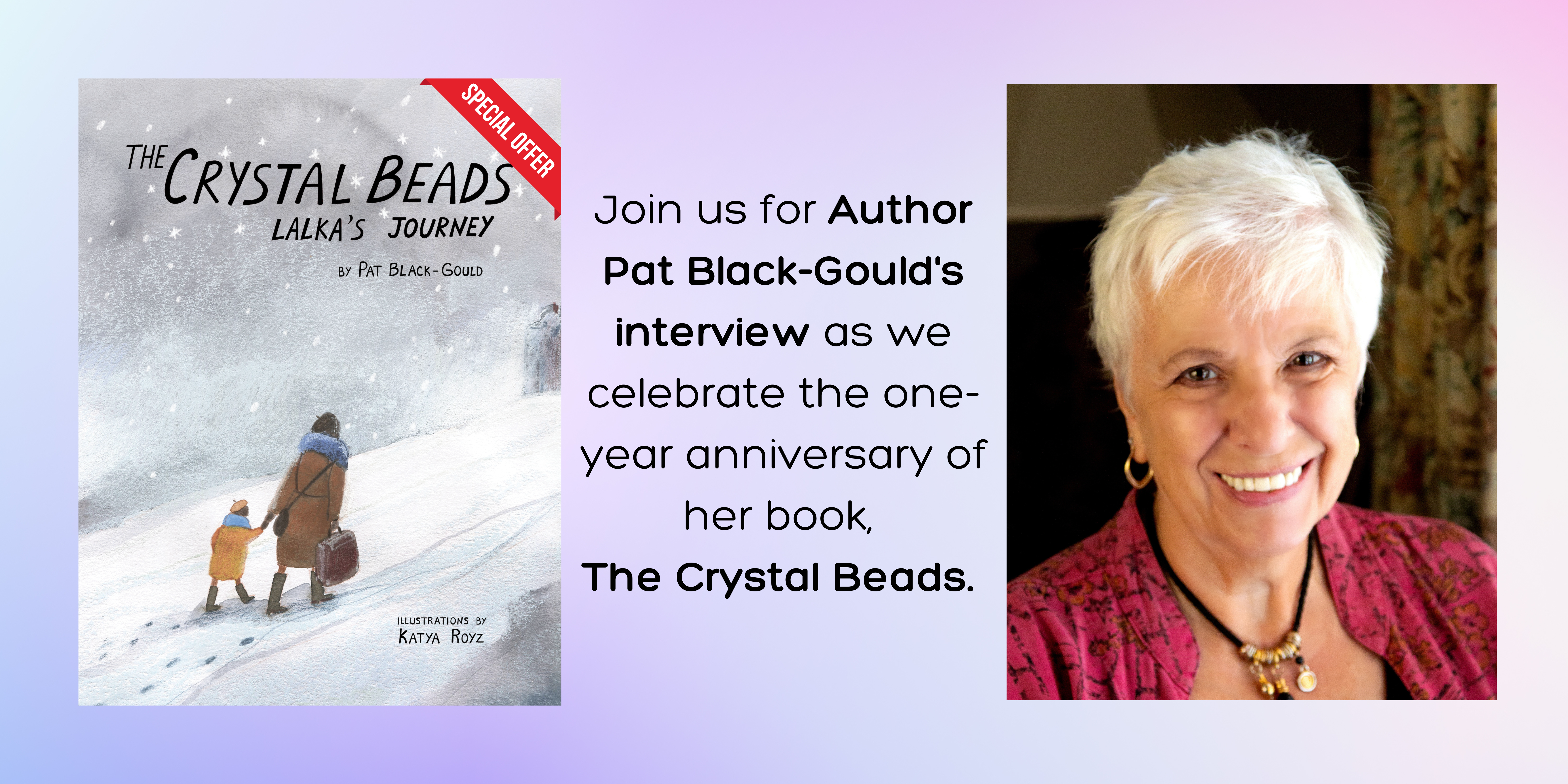 Author interview of Pat black gould and crystal beads